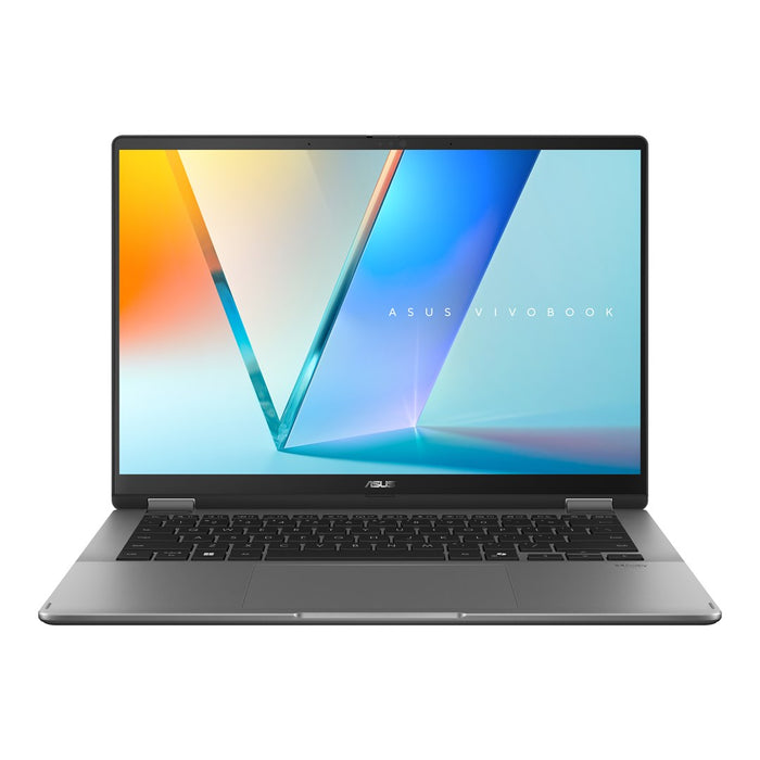 ASUS Vivobook 14 Flip TP3407SA-DS74T Intel Core Ultra 7 256V Хибриден (2 в 1) 35.6 см (14") Сензорен екран WUXGA 16 GB LPDDR5x-SDRAM 1 TB SSD Wi-Fi 7 (802.11be) Windows 11 Home Сив Нов Преопакован/Преопакован