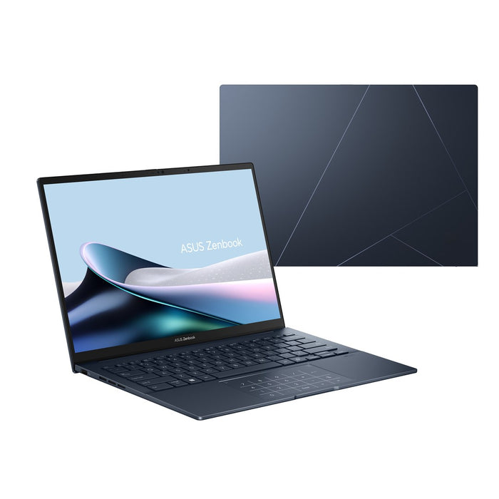 ASUS Zenbook 14 UX3405CA-SU864X Ultra 9 285H 14.0" 3K 120Hz 500 нита LBL AG 32GB LPDDR5X 1TB SSD Intel Arc Graphics WLAN+BT 1080p уебкамера 75Wh Windows 11 Pro Алуминий Син