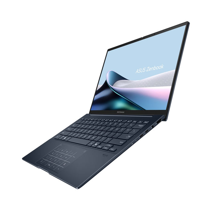 ASUS Zenbook 14 UX3405CA-SU864X Ultra 9 285H 14.0" 3K 120Hz 500 нита LBL AG 32GB LPDDR5X 1TB SSD Intel Arc Graphics WLAN+BT 1080p уебкамера 75Wh Windows 11 Pro Алуминий Син