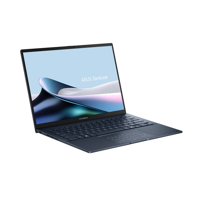 ASUS Zenbook 14 UX3405CA-SU864X Ultra 9 285H 14.0" 3K 120Hz 500 нита LBL AG 32GB LPDDR5X 1TB SSD Intel Arc Graphics WLAN+BT 1080p уебкамера 75Wh Windows 11 Pro Алуминий Син
