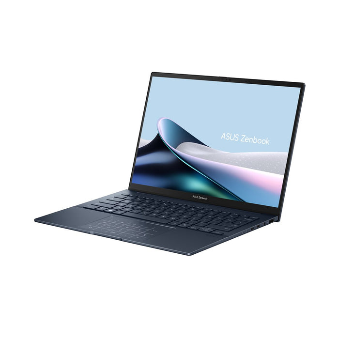 ASUS Zenbook 14 UX3405CA-SU864X Ultra 9 285H 14.0" 3K 120Hz 500 нита LBL AG 32GB LPDDR5X 1TB SSD Intel Arc Graphics WLAN+BT 1080p уебкамера 75Wh Windows 11 Pro Алуминий Син