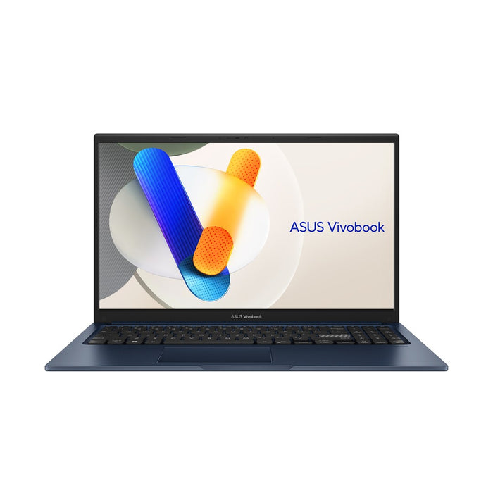 ASUS Vivobook 15 X1504VA-BQ4281W, 15.6" FHD IPS дисплей, Core 3 100U, 250 нита, 60 Hz AG, 16 GB DDR5, 512 GB SSD, Intel Graphics, WLAN + Bluetooth, 720p уеб камера, 42 Wh батерия, Windows 11, тих, син