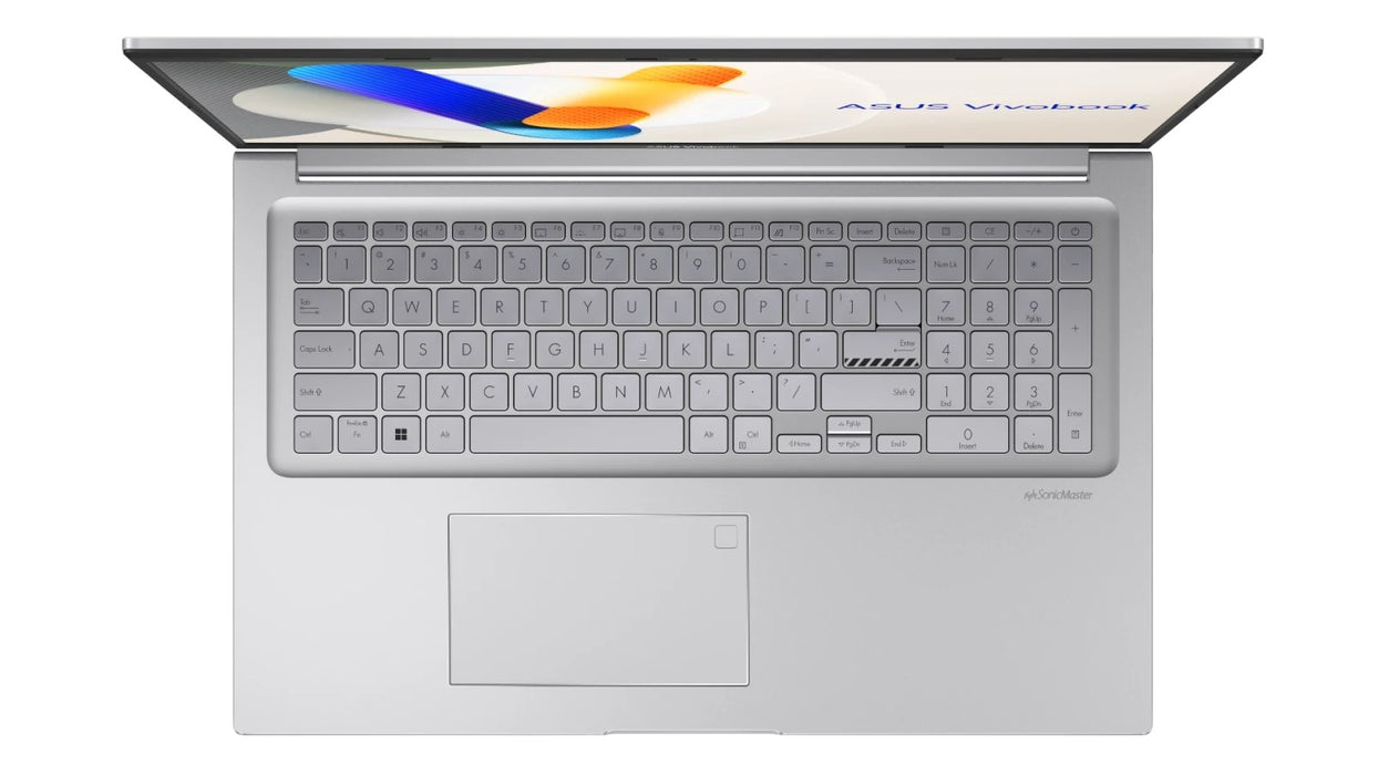 ASUS Vivobook 17 X1704VA-AU1067, Core 5 120U, 17.3" FHD, IPS панел, 60Hz, 250 нита, AG, 16GB DDR5 SSD, 512 GB, Intel Graphics Cam, 720p, 50Whrs, NoOS, Cool Silver