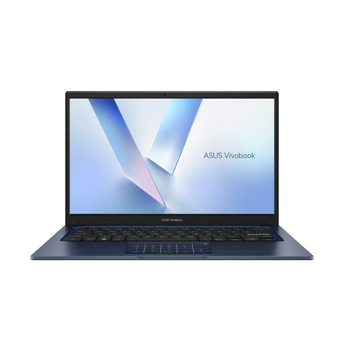 ASUS Vivobook 14 X1404VA-EB1619, Core 5 120U, 14.0"FHD IPS панел, 60Hz, 250 нита, AG, 16GB DDR5 SSD, 512 GB, Intel Graphics Cam, 720p, 42Whrs, NoOS, тих, син