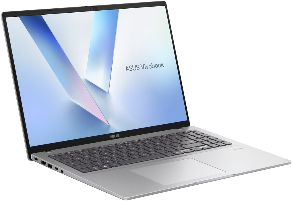 ASUS Vivobook 16 X1607AA-MB010W Ultra 5 325 16.0"WUXGA IPS-level панел 60Hz 300nits AG 16GB DDR5 SSD512 Intel Graphics WLAN+BT Cam1080p 42Whrs Win11 Cool Silver