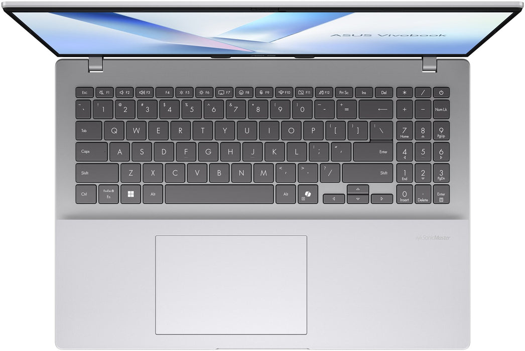 ASUS Vivobook 16 X1607AA-MB010W Ultra 5 325 16.0"WUXGA IPS-level панел 60Hz 300nits AG 16GB DDR5 SSD512 Intel Graphics WLAN+BT Cam1080p 42Whrs Win11 Cool Silver