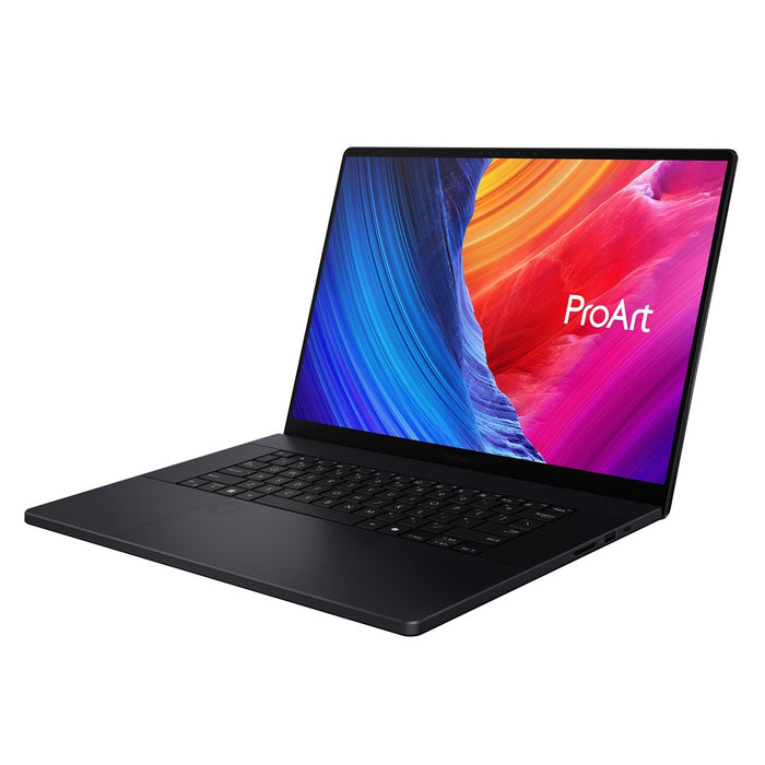 ASUS ProArt P16 H7606WM-SR122X, процесор Ryzen AI 9 HX 370, 16.0" 3K OLED, сензорен екран, 120Hz, 500 нита, 32GB, LPDDR5X SSD, 1TB, GeForce RTX 5060 8GB, WLAN+BT, камера, FHD, 90Whrs, W11Pro Nano, черен
