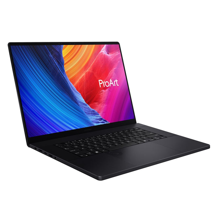 ASUS ProArt P16 H7606WM-SR122X, процесор Ryzen AI 9 HX 370, 16.0" 3K OLED, сензорен екран, 120Hz, 500 нита, 32GB, LPDDR5X SSD, 1TB, GeForce RTX 5060 8GB, WLAN+BT, камера, FHD, 90Whrs, W11Pro Nano, черен