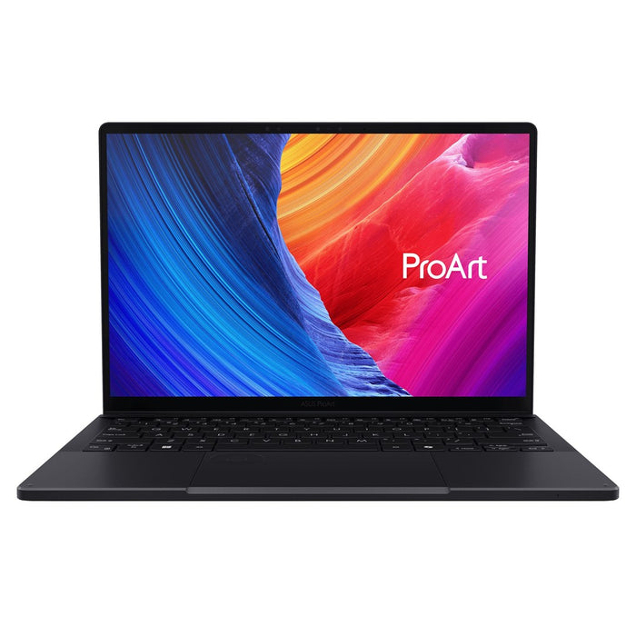 ASUS ProArt PX13 HN7306EA-LX003X, процесор Ryzen AI MAX+ 388, 13.3" 3K Touch, 60Hz, 400nits, AR LBL, 32GB LPDDR5X SSD, 1TB, Radeon Graphics 8060S, CamFHD, 73Whrs, W11Pro, алуминий, Nano, черен