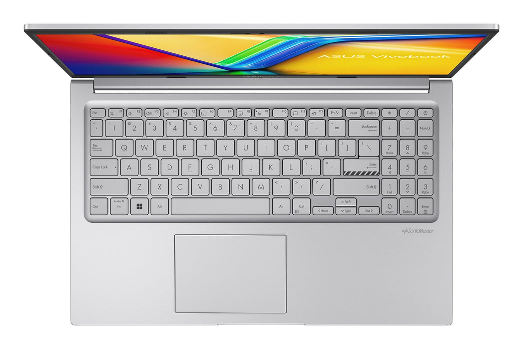 ASUS Vivobook 15 X1504VA-BQ4296W, Core 7 150U, 15.6" FHD IPS панел, 60Hz, 250 нита, 16GB DDR5 SSD, 512 GB, Intel Graphics 720p, 42Whrs, Win11, Cool Silver