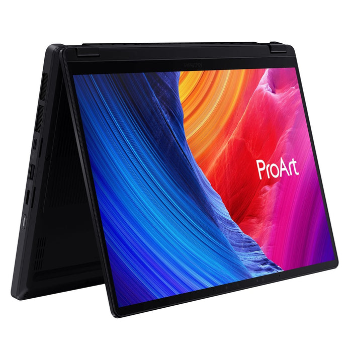 ASUS ProArt PX13 HN7306EA-LX005X, процесор Ryzen AI MAX+ 395, 13.3" 3K Touch, 60Hz, 400nits, AR, 128GB LPDDR5X SSD, 1TB Radeon Graphics 8060S Cam, FHD+IR, 73Whrs, W11Pro, алуминий, Nano, черен