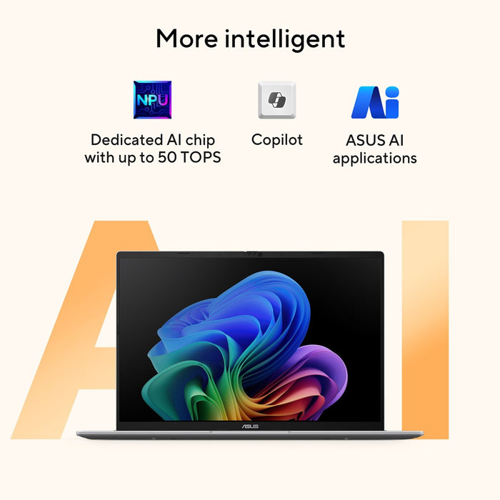 ASUS Vivobook 16 M1607KA-MB164W Copilot+ PC AMD Ryzen™ AI 5 330 Лаптоп 40.6 см (16") WUXGA 16 GB DDR5-SDRAM 512 GB SSD Wi-Fi 6 (802.11ax) Windows 11 Home Син