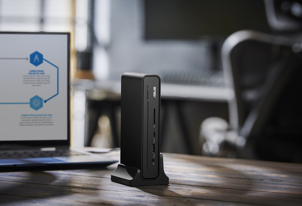 ASUS Triple Display USB-C Dock Duo DC301 с кабел, черен