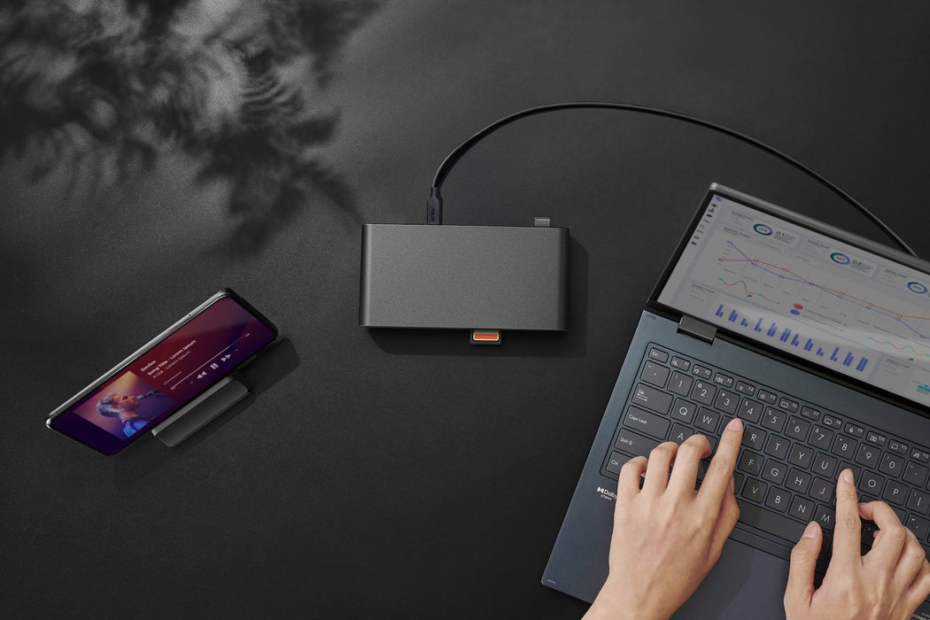 ASUS Triple Display USB-C Dock Duo DC301 с кабел, черен