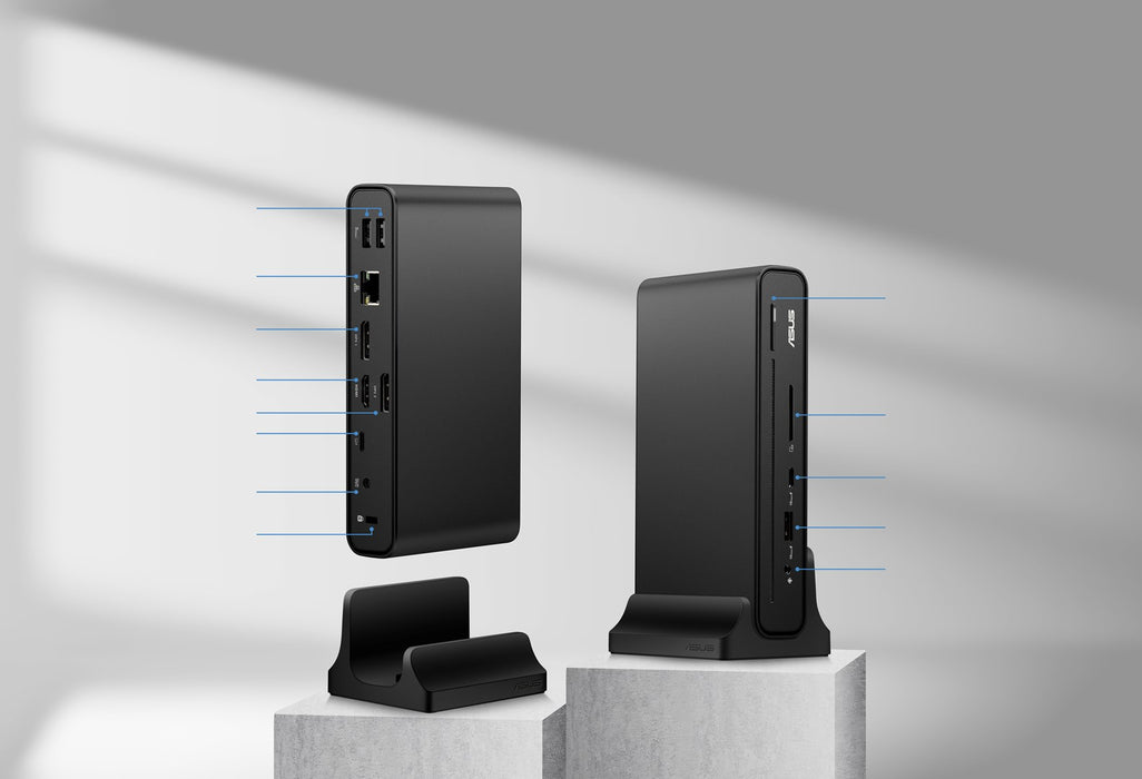 ASUS Triple Display USB-C Dock Duo DC301 с кабел, черен