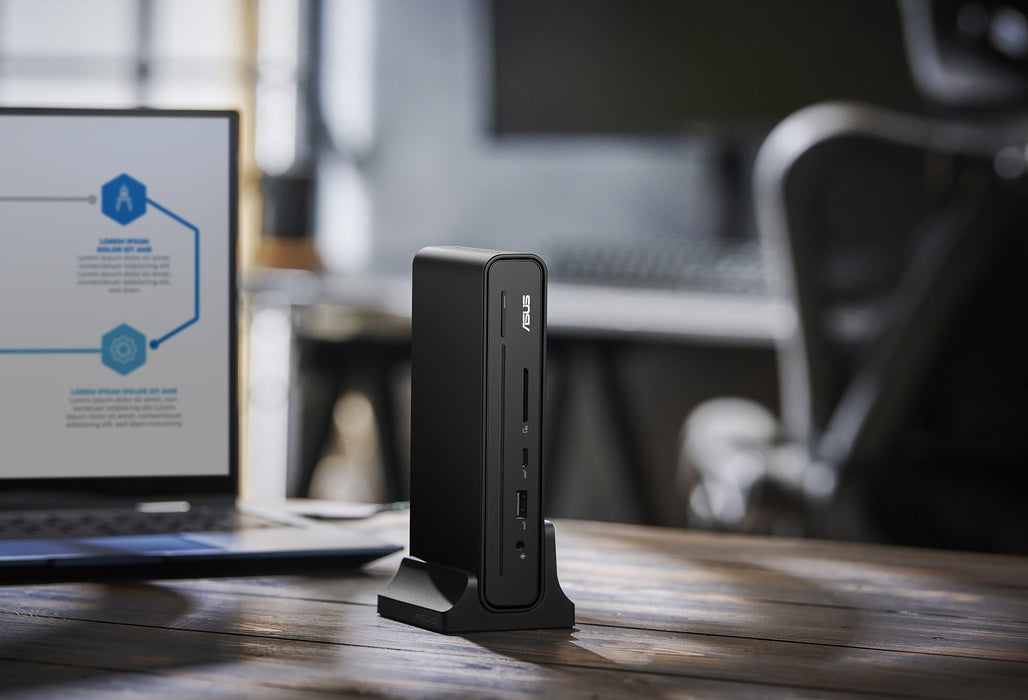 Докинг станция ASUS Triple Display USB-C DC300, USB 3.2 Gen 2 (3.1 Gen 2) Type-C, черна