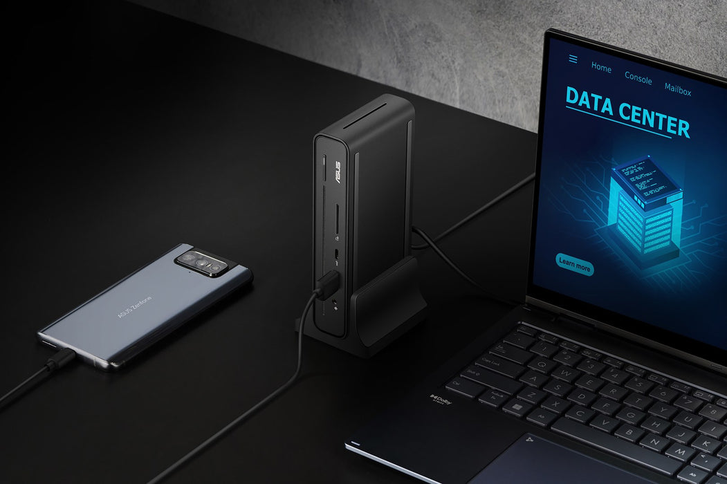 Докинг станция ASUS Triple Display USB-C DC300, USB 3.2 Gen 2 (3.1 Gen 2) Type-C, черна