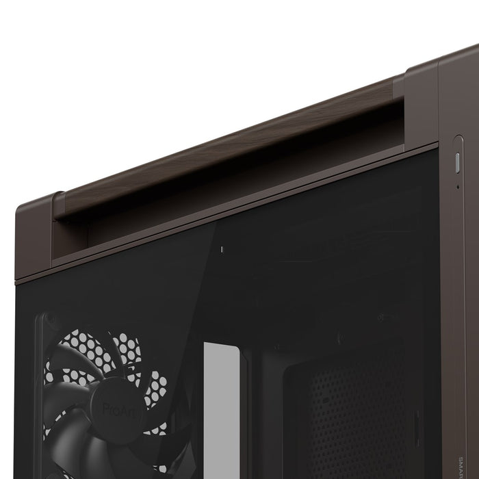 ASUS ProArt PA602 Wood Edition Retro Brown - Midi Tower с панел от закалено стъкло