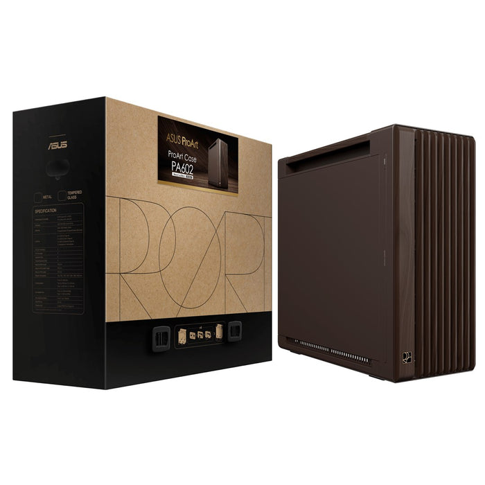 ASUS ProArt PA602 Wood Edition Retro Brown - Midi Tower с метален панел