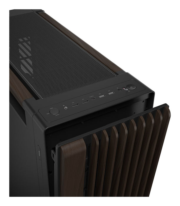 ASUS ProArt PA602 Wood Edition Modern Black - Midi Tower с метален панел Черен, Дървен