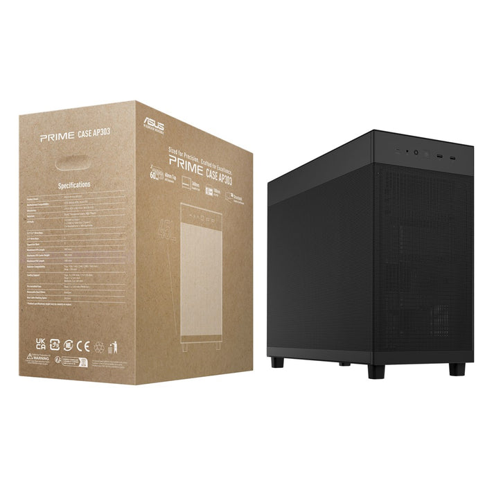 ASUS Prime AP303 Mesh Midi Tower Черен