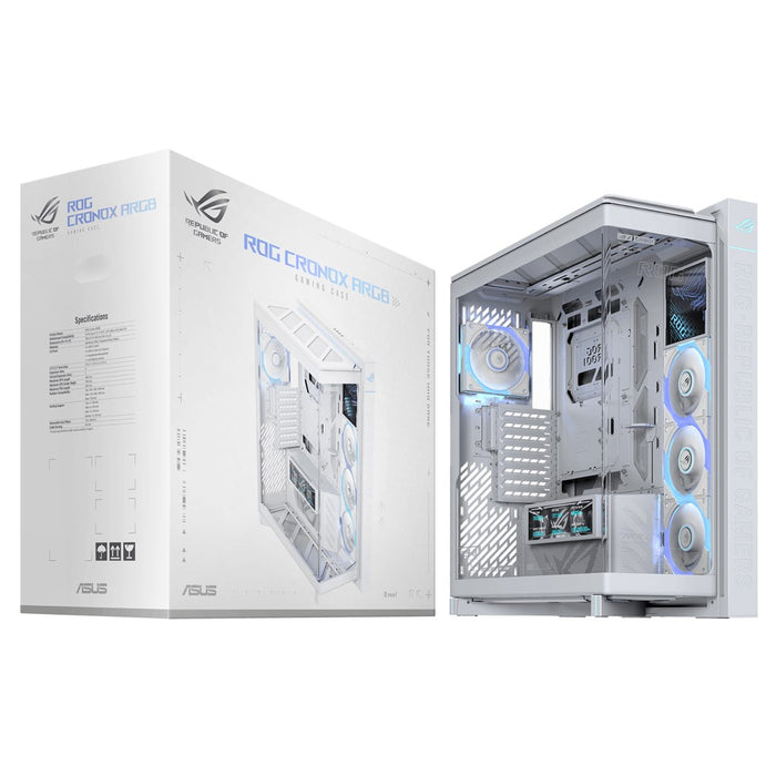 Кутия ASUS ROG CRONOX ARGB E-ATX Mid-Tower - White