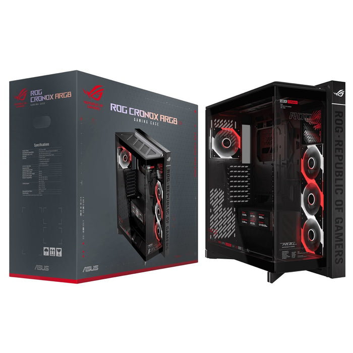 Кутия ASUS ROG CRONOX ARGB E-ATX Mid-Tower - Black