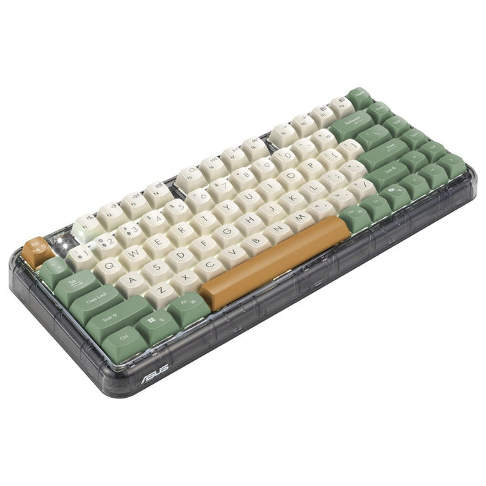 Безжична клавиатура ASUS KD201 Jelly75, млечнобяла