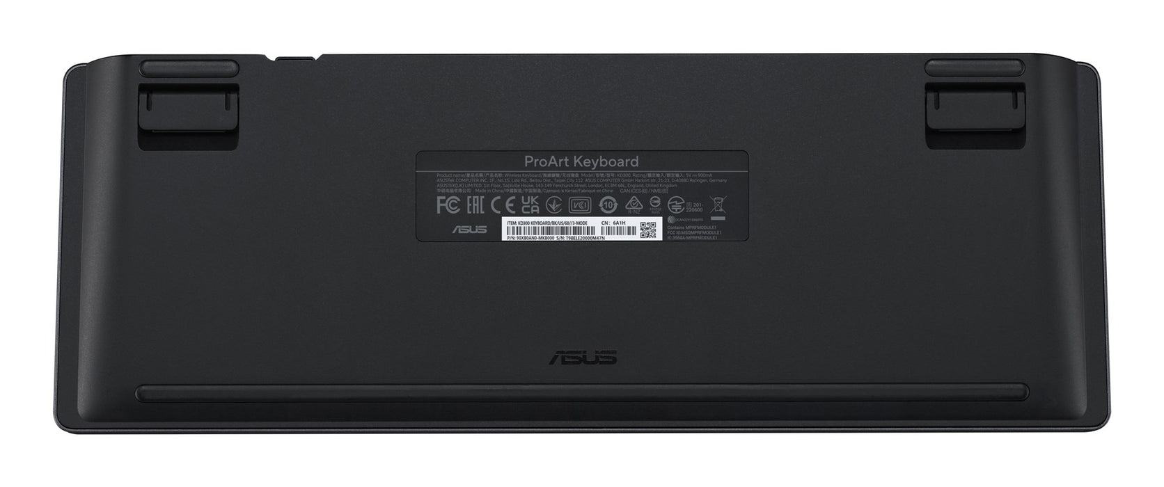 Клавиатура ASUS ProArt KD300, за дома/офиса, USB + RF, безжична + Bluetooth, черна
