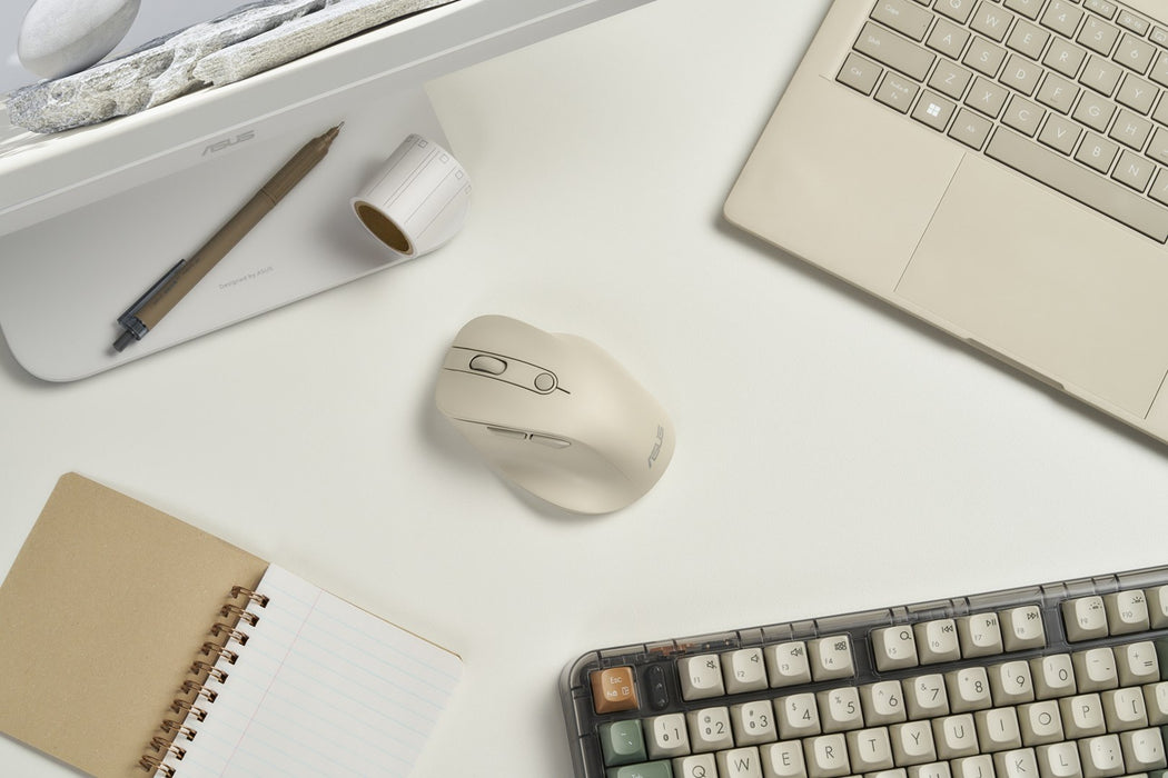 Универсална мишка ASUS MD105 /MK-WH, за дясна ръка, RF безжична + Bluetooth, 2400 DPI