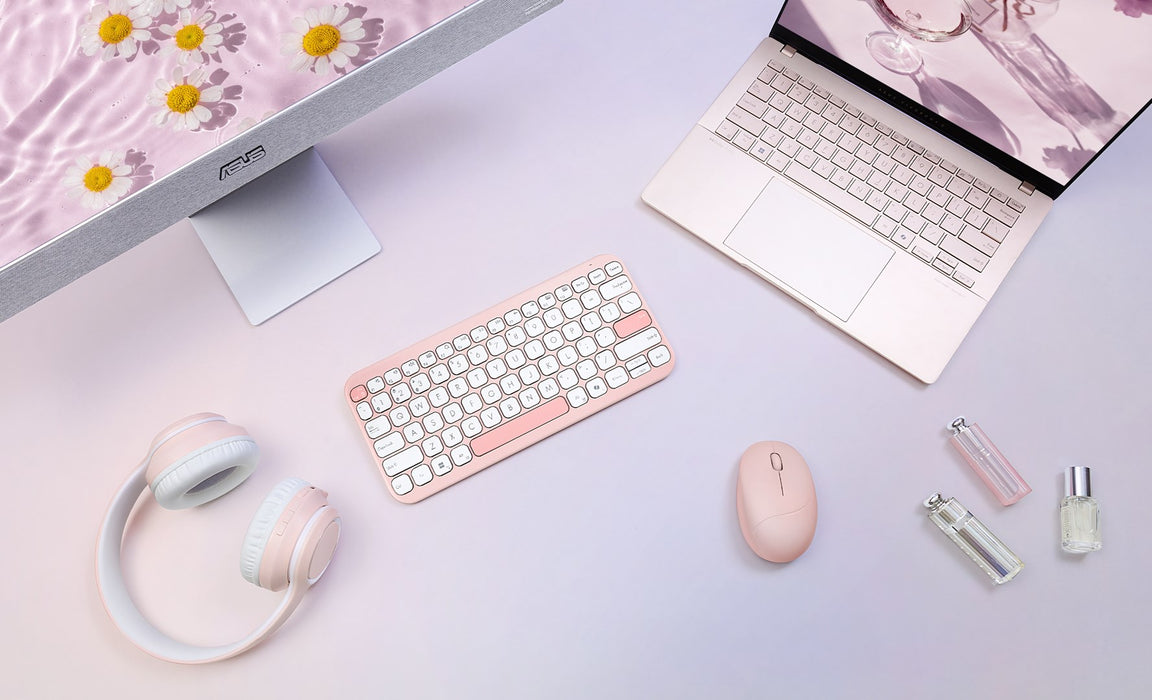 Мишка ASUS Fragrance MD101, домашна, за двете ръце, RF, безжична + Bluetooth, оптична, 2400 DPI