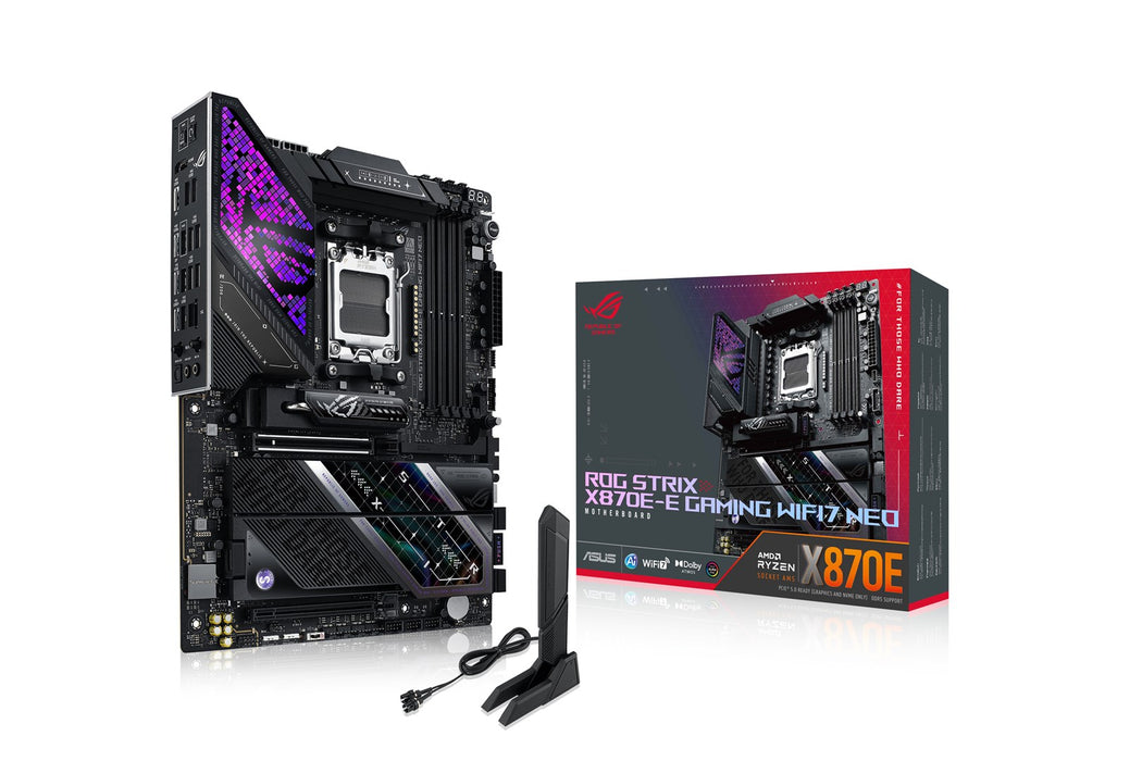 Дънна платка ASUS ROG STRIX X870E-E GAMING WIFI7 NEO, AMD X870E, сокет AM5, ATX