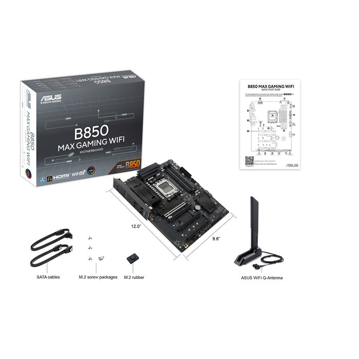 Дънна платка ASUS B850 MAX GAMING WIFI, AMD B850, цокъл AM5, ATX