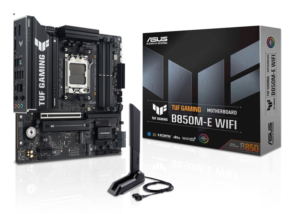 Дънна платка ASUS TUF GAMING B850M-E WIFI, AMD B850, сокет AM5, микро ATX