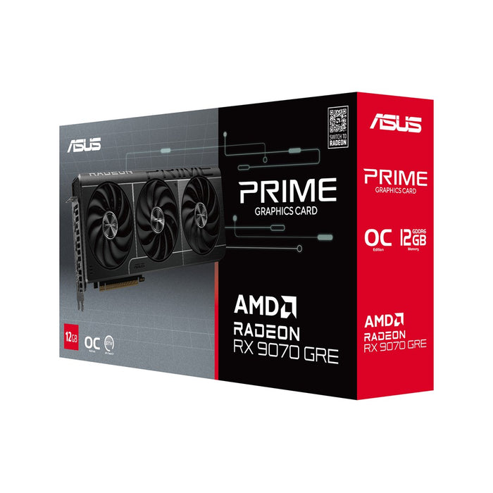 ASUS Prime-RX9070GRE-O12G Видео карта AMD Radeon RX 9070 GRE 12 GB GDDR6