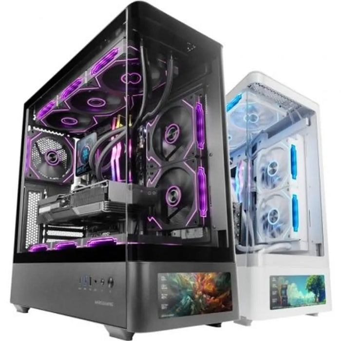 ATX полу-висока кутия Mars Gaming MCLCDPRO Черен