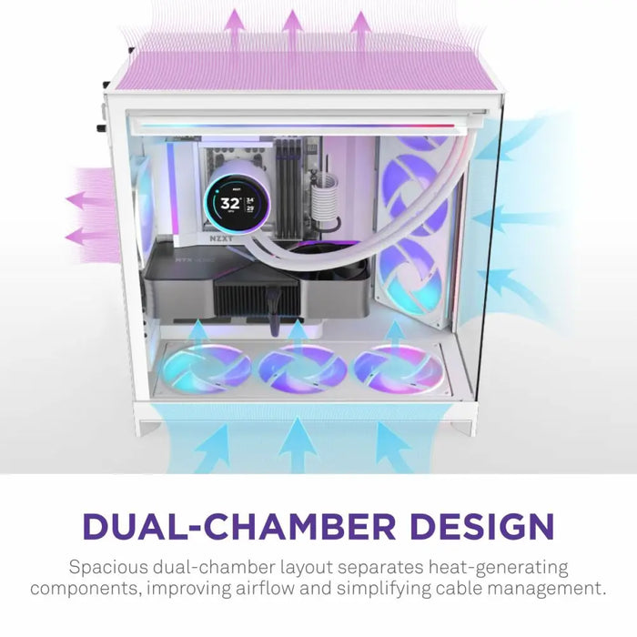 ATX полу-висока кутия NZXT CM-H92FW-R1 Бял