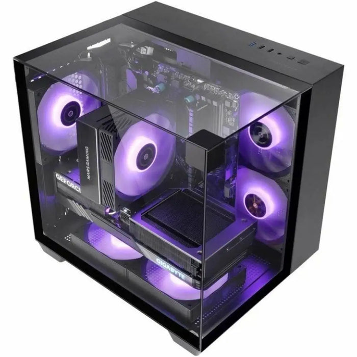 ATX полу-висока кутия Mars Gaming MCVISIONM Черен