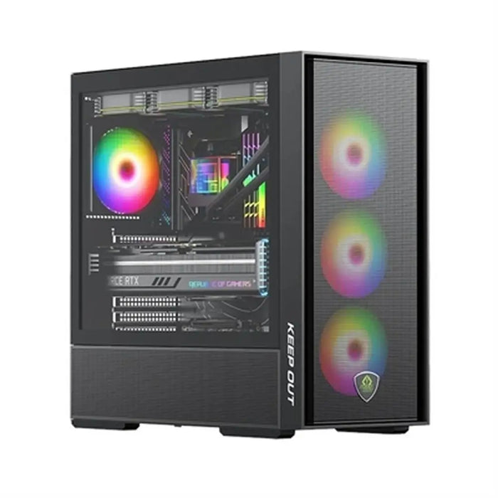 ATX полу-висока кутия KEEP OUT KO XC-805 MESH ARGB USB3
