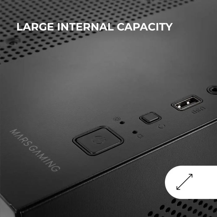 ATX полу-висока кутия Mars Gaming MC3TLITE Черен