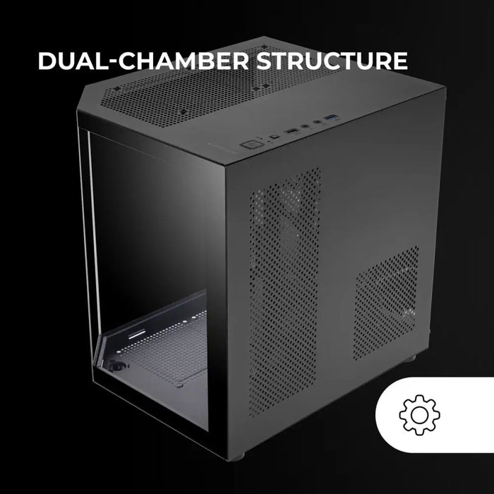 ATX полу-висока кутия Mars Gaming MC3TLITE Черен