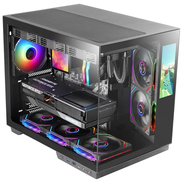 ATX полу-висока кутия Mars Gaming MCMIRAGE Черен