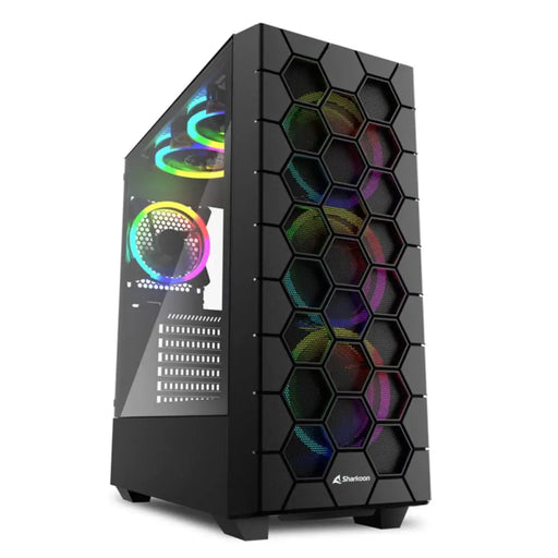 ATX полу-висока кутия Sharkoon RGB HEX Черен