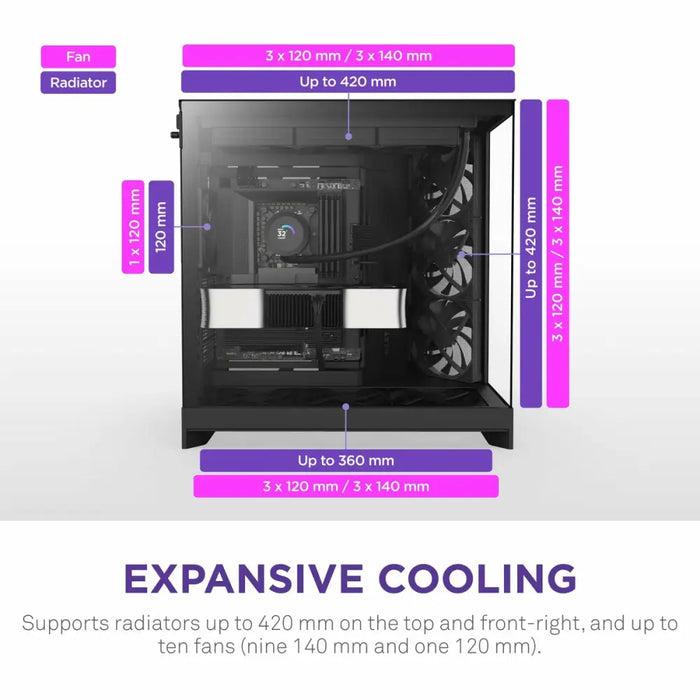 ATX полу-висока кутия NZXT CM-H92FB-01 Черен