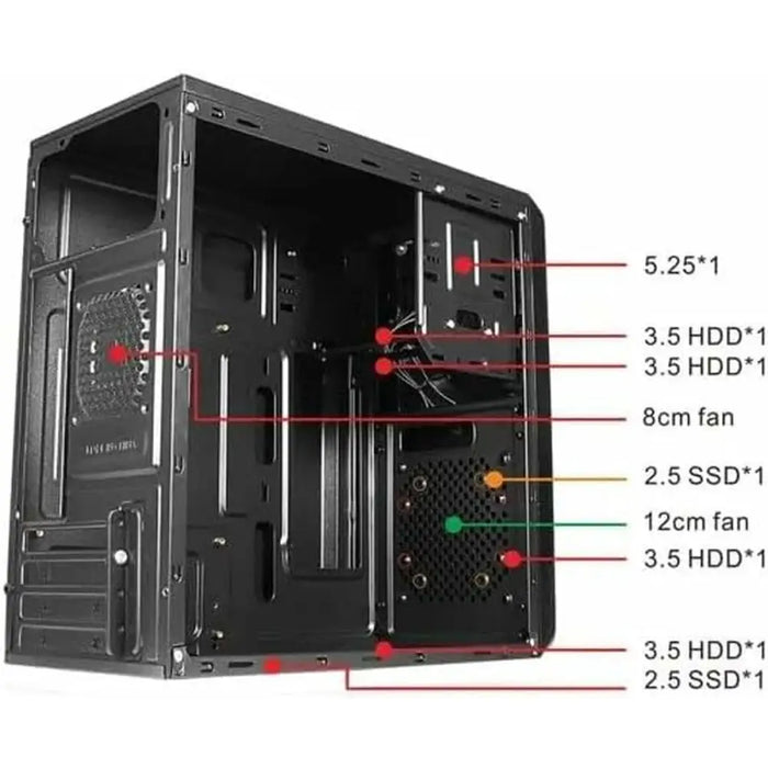 ATX полу-висока кутия approx! APPC-301 Черен