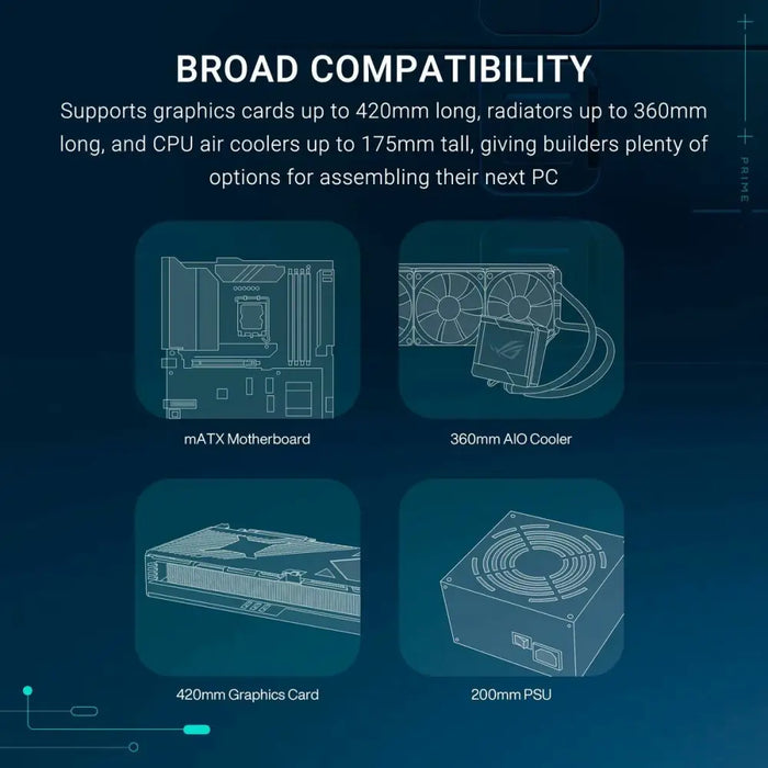 ATX полу-висока кутия Asus 90DC00P0-B19000 Черен
