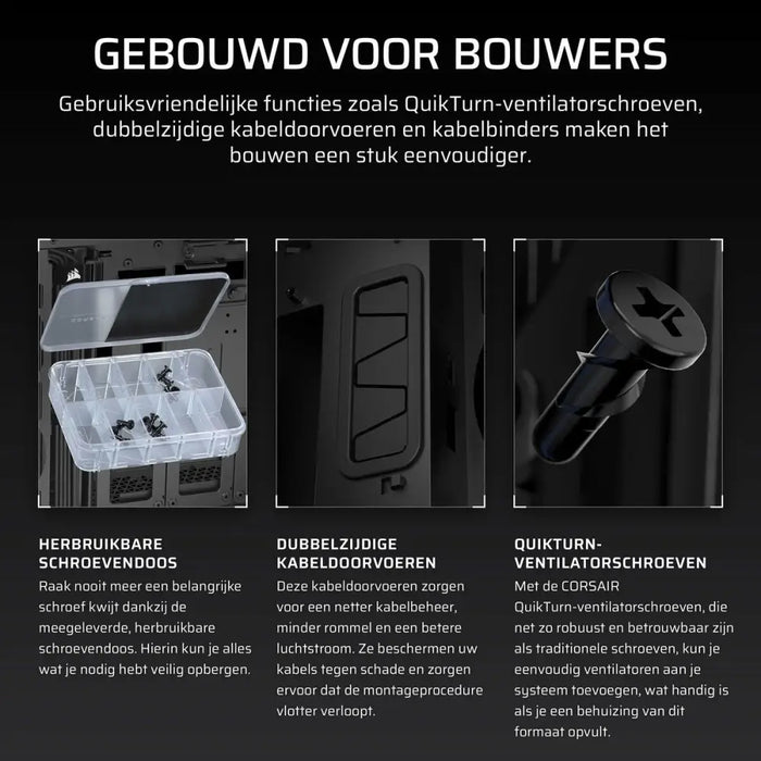 ATX полу-висока кутия Corsair Черен