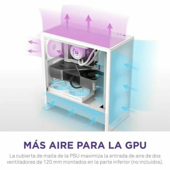 ATX полу-висока кутия NZXT H5 FLOW Бял