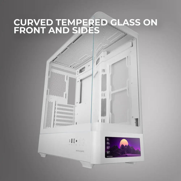 ATX полу-висока кутия Mars Gaming MCLCDPROW Бял
