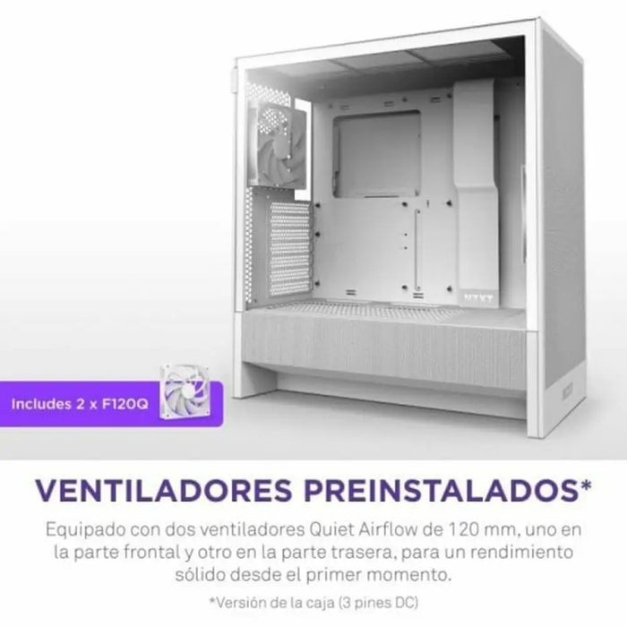 ATX полу-висока кутия NZXT H5 FLOW Бял